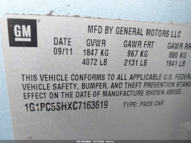 Chevrolet Cruze Ls Image 9