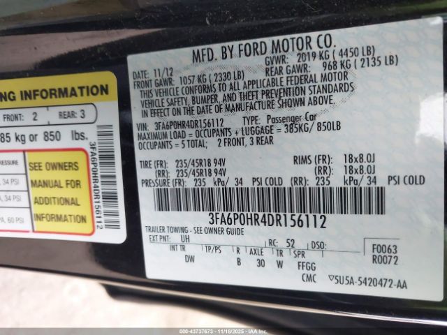 Ford Fusion Se Image 9