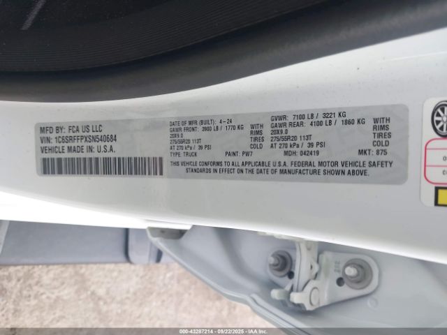 Ram 1500 Big Horn  4x4 5'7 Box Image 6