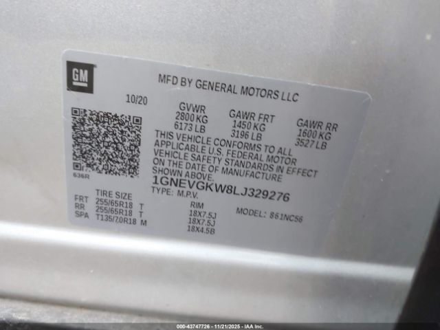 Chevrolet Traverse Awd Lt Cloth Image 10